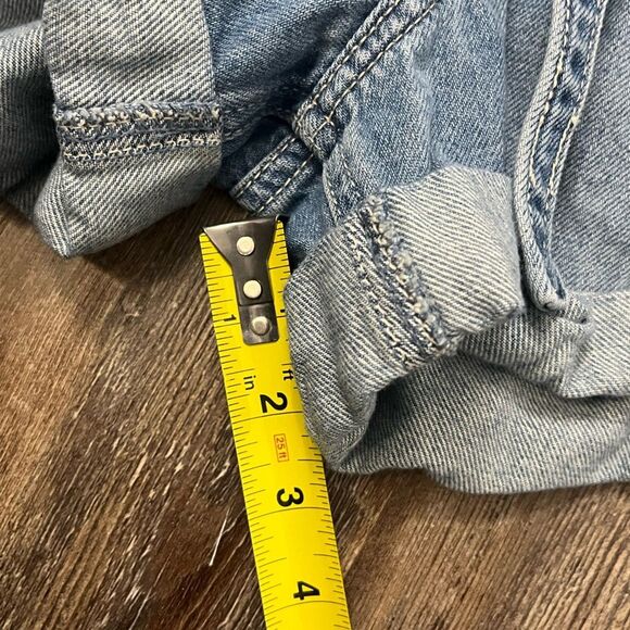 Hollister Ultra High Rise Paper Bag Denim Blue Jean Cotton Shorts Size 11/30 - Picture 6 of 8